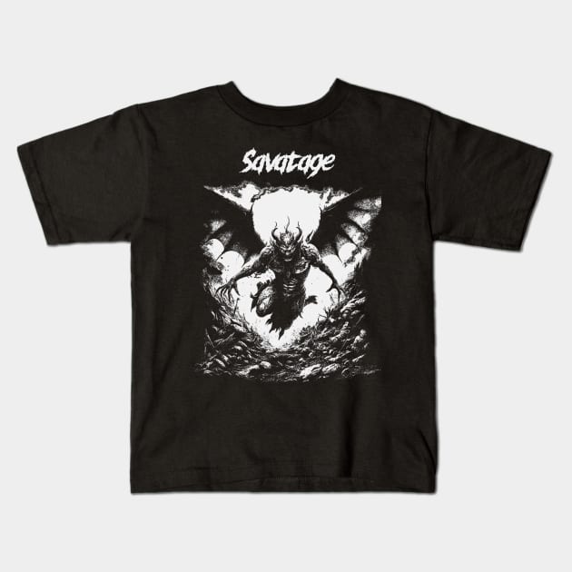 Mysterious Abyss Savatage Kids T-Shirt by Mutearah